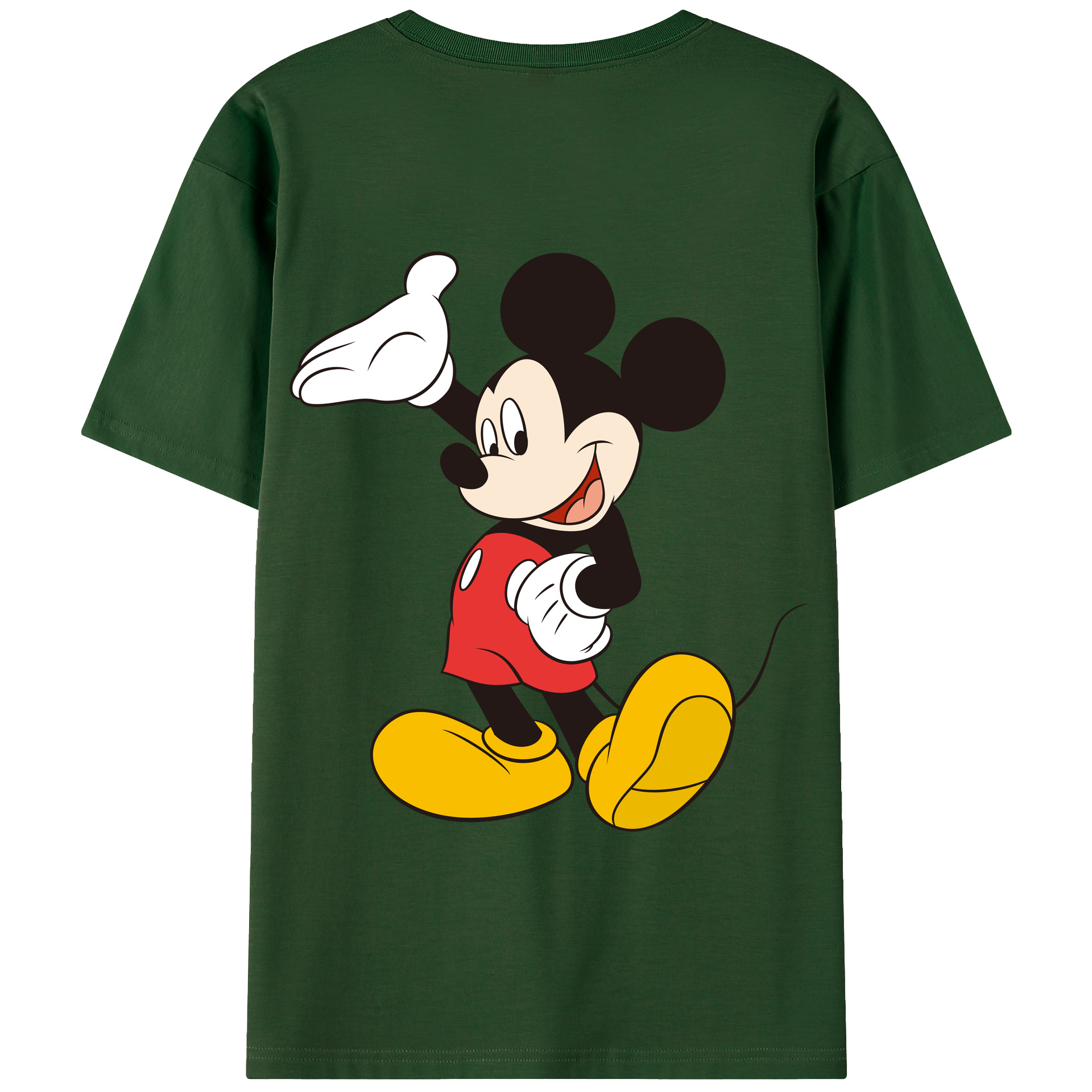 （画像用） ミッキーマウス Mickey Mouse 綿100％半袖Tシャツ（背面プリント）